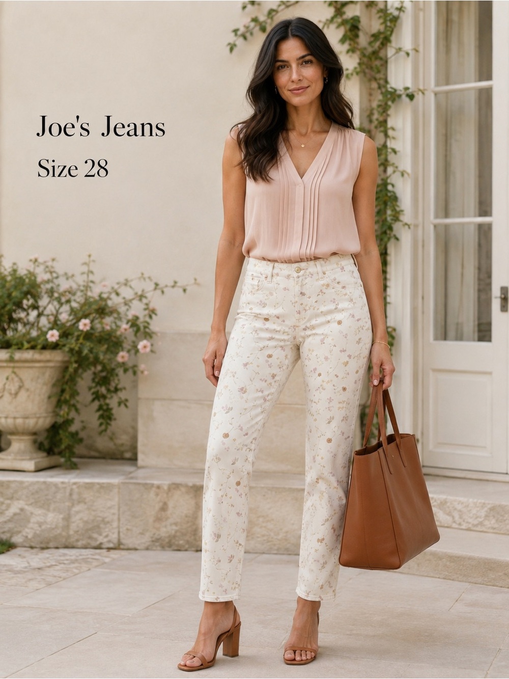 Joe’s Jeans The Scout Botanical Floral Slim Boyfriend Jeans Size 28